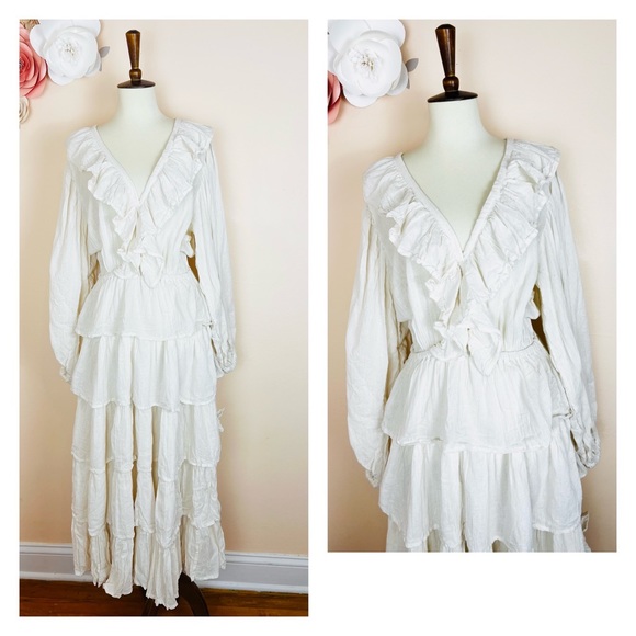 New! Rare JEN’S PIRATE BOOTY Moon Maxi Ruffled Midi Dress - Picture 9 of 12